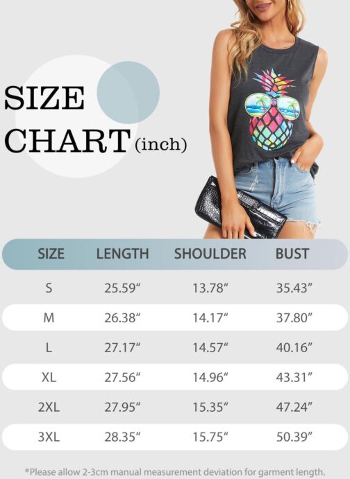 Womens Tank Tops Summer T Shirts Sleeveless Casual Loose Tunic Blouses - Image 9