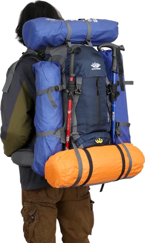 WoneNice 50L(45+5) Waterproof Hiking Backpack - Outdoor Sport Daypack with Rain Cover - Image 5
