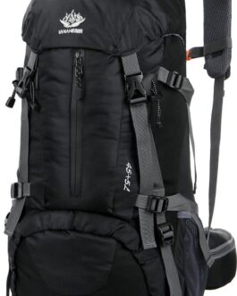 WoneNice 50L(45+5) Waterproof Hiking Backpack – Outdoor Sport Daypack with Rain Cover