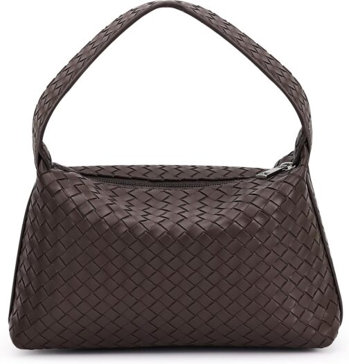 Woven Tote Bag for Women Fashion PU Leather Handbag Hobo Hobe Dumpling Bag Ladies Woven Shoulder Bag