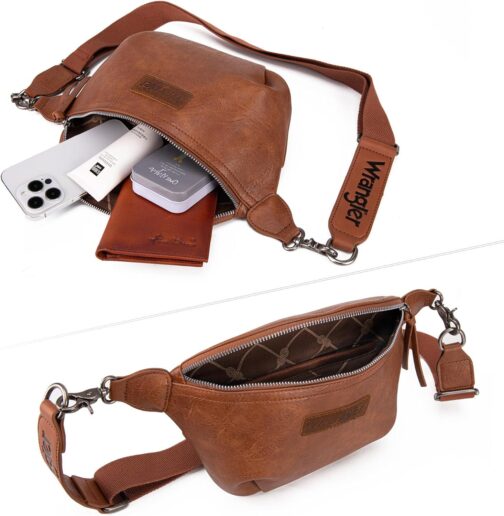 Wrangler Fanny Pack Crossbody Sling Bag for Women Waist Bag Travel Belt Bags Bum Bag Gifts for Women Men - Image 5