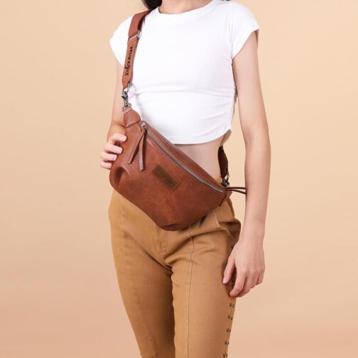 Wrangler Fanny Pack Crossbody Sling Bag for Women Waist Bag Travel Belt Bags Bum Bag Gifts for Women Men - Image 2