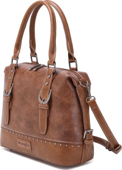 Wrangler Hobo Crossbody Bag Top Handle Small Satchel Purse Shoulder Handbag for Women - Image 4