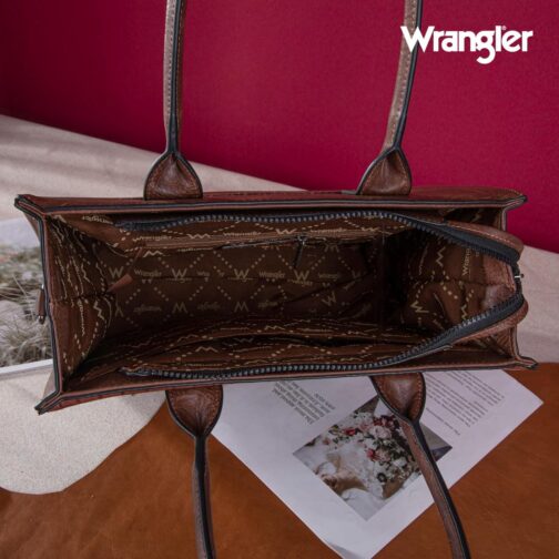 Wrangler Large Tote Bag Vintage Purse for Women Top-Handle Western Handbags with Strap - Image 6