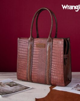 Wrangler Large Tote Bag Vintage Purse for Women Top-Handle Western Handbags with Strap