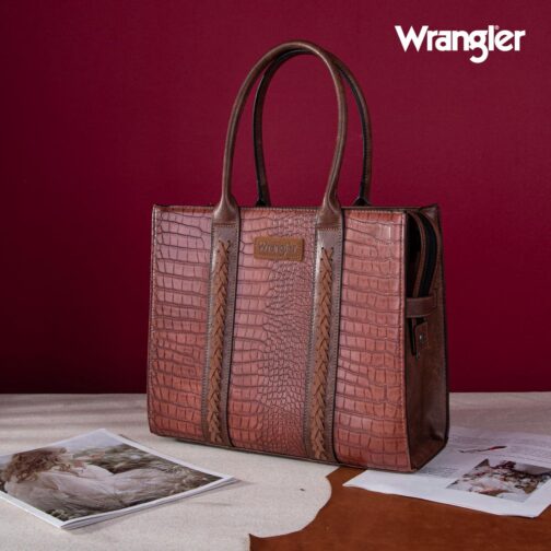 Wrangler Large Tote Bag Vintage Purse for Women Top-Handle Western Handbags with Strap - Image 2