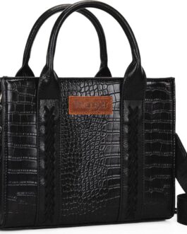 Wrangler Medium Tote Bag for Women Designer Satchel Handbags Top-handle Purses with Strap