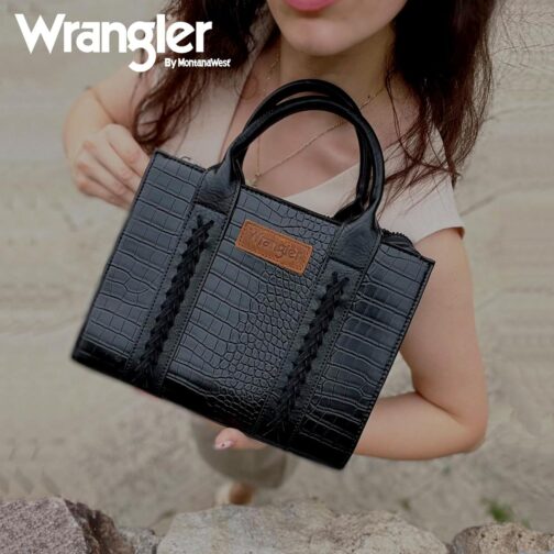 Wrangler Medium Tote Bag for Women Designer Satchel Handbags Top-handle Purses with Strap - Image 3