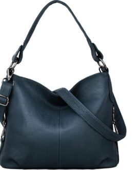 YALUXE Genuine Leather Shoulder Bag Stylish Hobo Purse Womens Crossbody Bag Travel Top-Handle Handbag Christmas Gifts