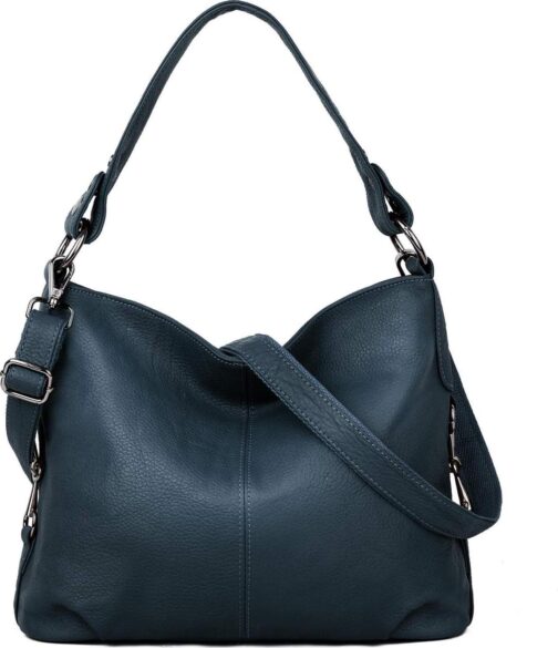 YALUXE Genuine Leather Shoulder Bag Stylish Hobo Purse Womens Crossbody Bag Travel Top-Handle Handbag Christmas Gifts
