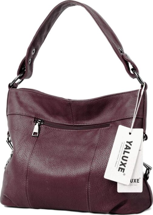 YALUXE Genuine Leather Shoulder Bag Stylish Hobo Purse Womens Crossbody Bag Travel Top-Handle Handbag Christmas Gifts - Image 8