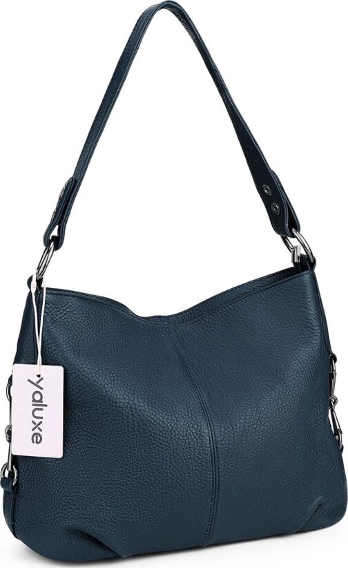 YALUXE Genuine Leather Shoulder Bag Stylish Hobo Purse Womens Crossbody Bag Travel Top-Handle Handbag Christmas Gifts - Image 2