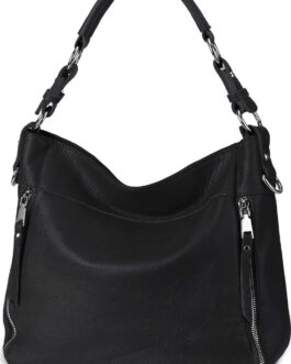 YALUXE Genuine Leather Shoulder Bag Stylish Hobo Purse Womens Crossbody Bag Travel Top-Handle Handbag Christmas Gifts