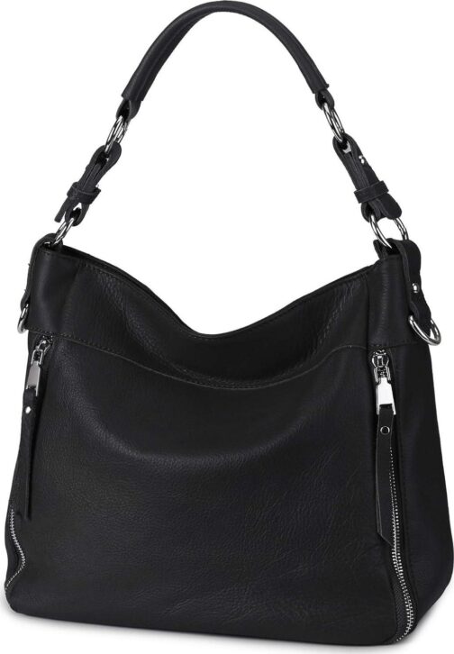 YALUXE Genuine Leather Shoulder Bag Stylish Hobo Purse Womens Crossbody Bag Travel Top-Handle Handbag Christmas Gifts - Image 2