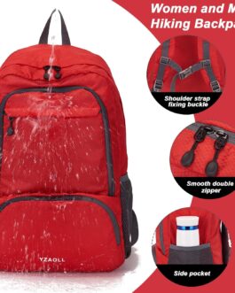 YZAOLL 30L Lightweight Packable Travel Hiking Backpack Daypack Foldable Backpack Water Resistant Daypack for Women Men