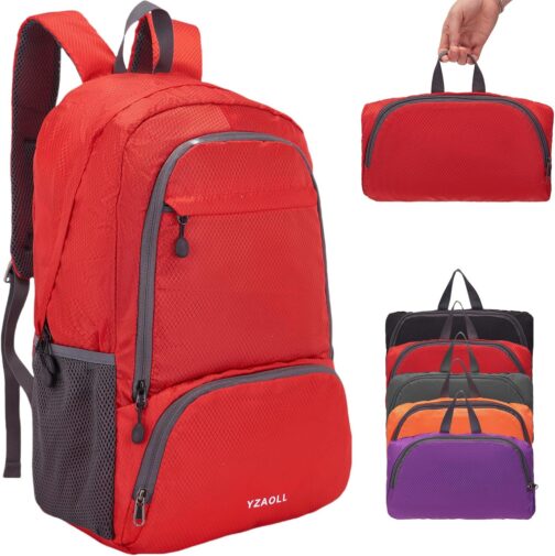 YZAOLL 30L Lightweight Packable Travel Hiking Backpack Daypack Foldable Backpack Water Resistant Daypack for Women Men - Image 9