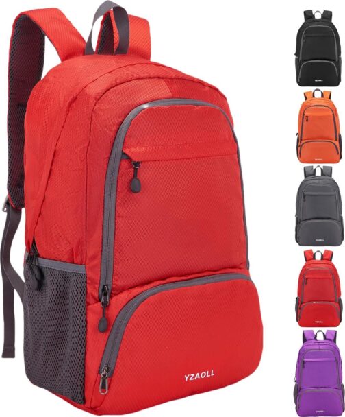 YZAOLL 30L Lightweight Packable Travel Hiking Backpack Daypack Foldable Backpack Water Resistant Daypack for Women Men - Image 8