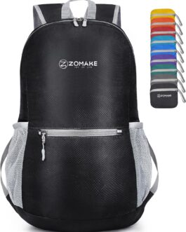 ZOMAKE Ultra Lightweight Hiking Backpack 20L – Packable Small Backpacks Water Resistant Daypack for Women Men(Black)