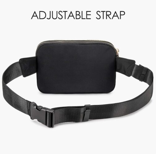 ZORFIN Fanny Packs for Women Men: Crossbody Belt Bag with Adjustable Strap - Fashion Waist Packs for Workout Running Traveling Hiking Black - Image 3