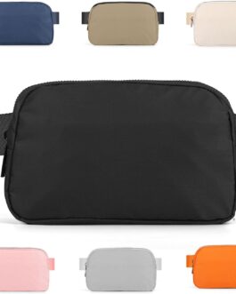 ZPN Mini Fanny Pack Black Belt Bag for Women and Men, Fashionable Waterproof Waist Pack with Adjustable Strap for Traveling, Hiking, Jogging, Cycling