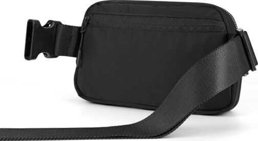 ZPN Mini Fanny Pack Black Belt Bag for Women and Men, Fashionable Waterproof Waist Pack with Adjustable Strap for Traveling, Hiking, Jogging, Cycling - Image 2