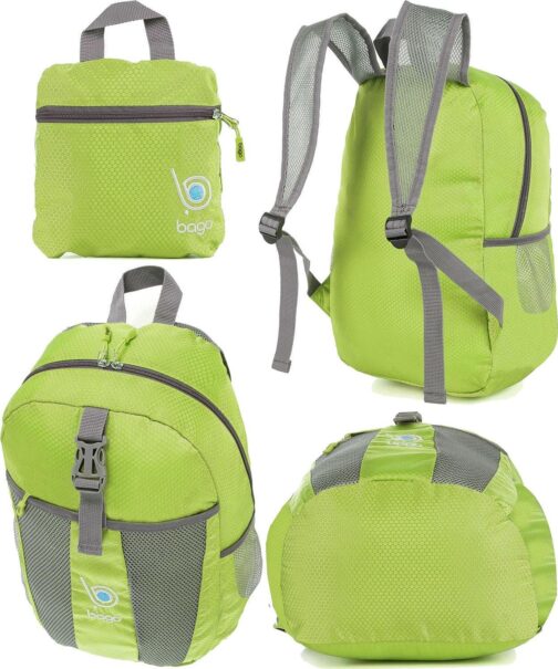 bago Lightweight Small Hiking Backpack for Women and Men - 25L Travel Day Pack - Foldable Hiking Daypack Ultralight for Camping Outdoor Sports - Day Bag Packable Backpack for Travel (Green) - Image 3