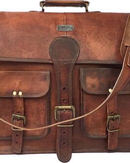 Cuero DHK 18″ Vintage Leather Travel Messenger Bag, Assorted Colors