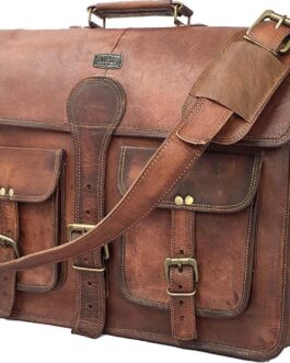 Cuero DHK 18″ Vintage Leather Travel Messenger Bag, Assorted Colors