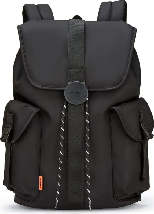mixi Travel Laptop Backpack for Women and Men Carry On Backpack fits 16'' Laptop, Waterproof Lightweight Casual Hiking Weekender Bags Rucksack,17 Inch, Knight Black