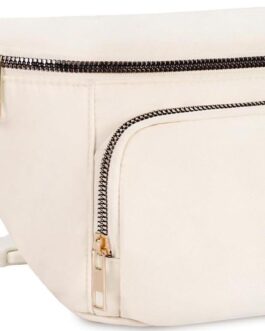 sportsnew Fanny Packs for Women,Large Waist Pack with Extra Extension Belt,Fashion Crossbody Belt Bags for Travel Walking Running Hiking Beige