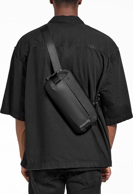 tomtoc Compact EDC Sling Bag, 4L Minimalist Chest Shoulder Backpack Crossbody Sling Bag for Men and Women, Water-resistant Lightweight Everyday Carry Casual Bag for Tactical, Travel, Work, Gym, Sport - Image 2