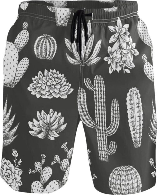 visesunny Fashion Men's Novelty Swim Trunks Quick Dry Swimwear Summer Beach Sports Board Shorts Floral Bathing Suit